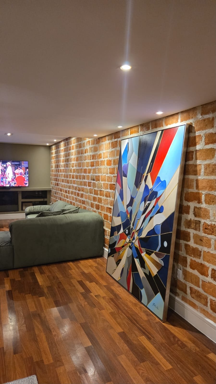 A obra antes de ser instalada